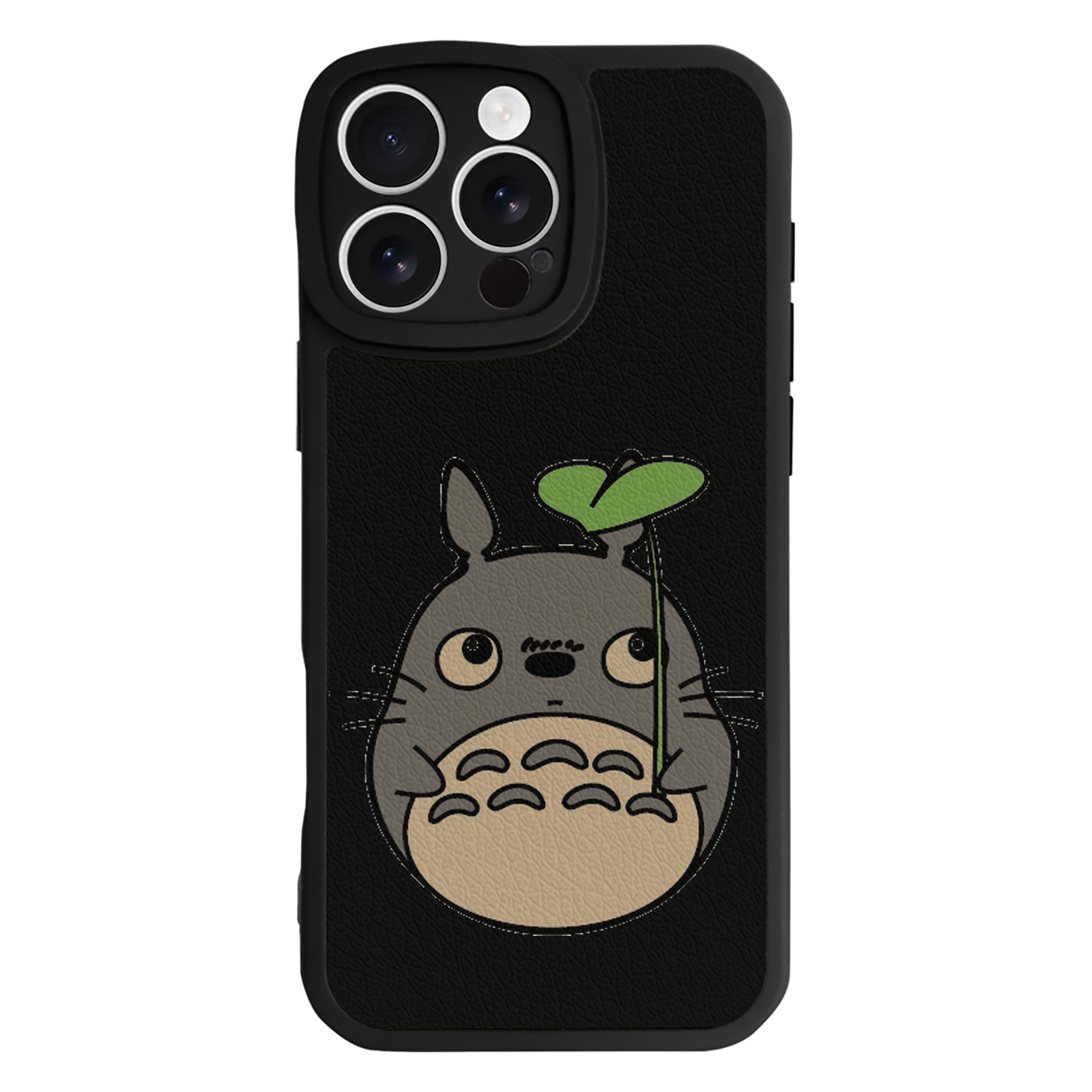 （画像用） となりのトトロ 草壁メイ 草壁サツキ My Neighbor Totoro Satsuki Kusakabe Mei Kusakabe 【iPhone 16シリーズ対応】シリコンスマホケース（レザー調） 材質：シリコン